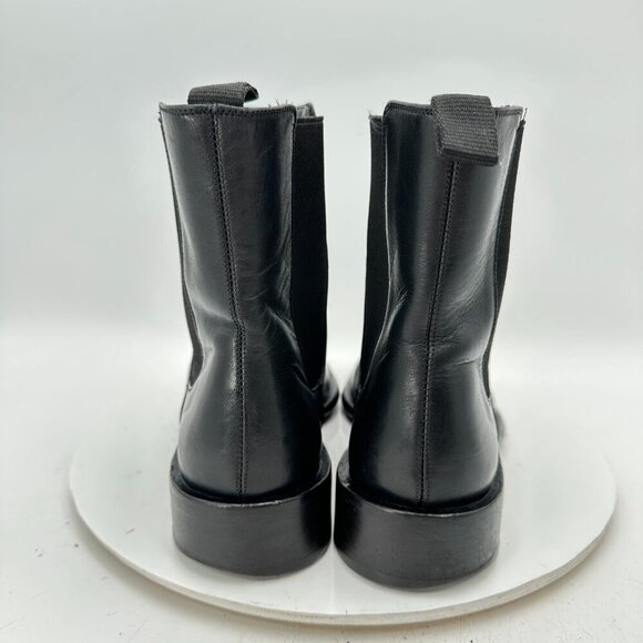 Gucci Men Size 8D Black Leather Side Elastic Pull On Square Toe Ankle Boot - Picture 6 of 12